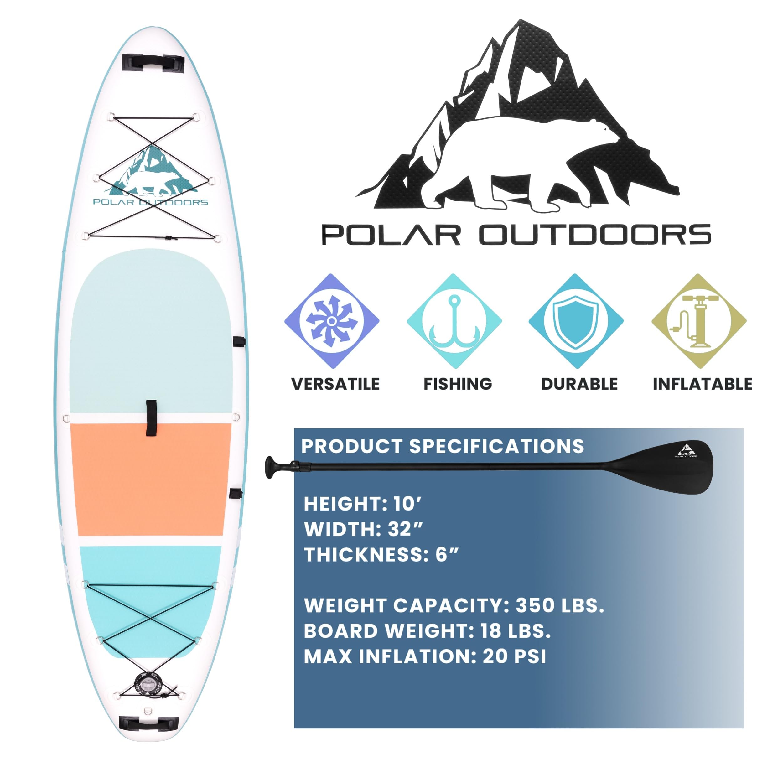 Amazon | Roc Polar Outdoors インフレータブル スタンドアップ